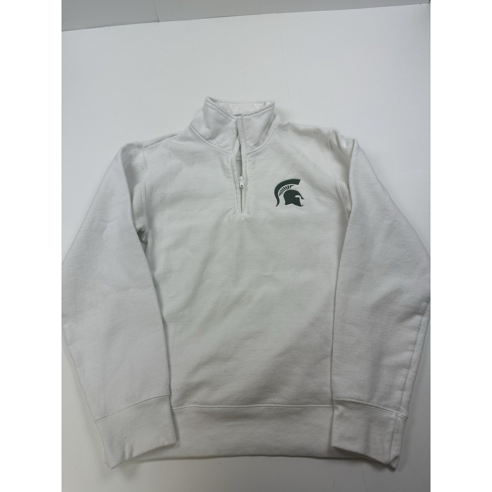 Michigan State MSU Champion Quarter Zip XS White Spartans